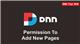 28. Permission To Add New Pages - DNN Tip of The Week