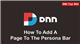 32. How to Add a Page to the Persona Bar - DNN Tip of The Week