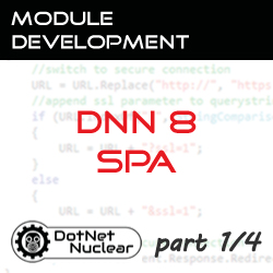 Introduction and Create a SPA project from template in DNN8