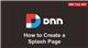 57. How to Create a Splash Page - DNN Tip of The Week