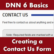 DotNetNuke 6.x Basics - Installing Modules from the Forge & Creating a Contact Us Form